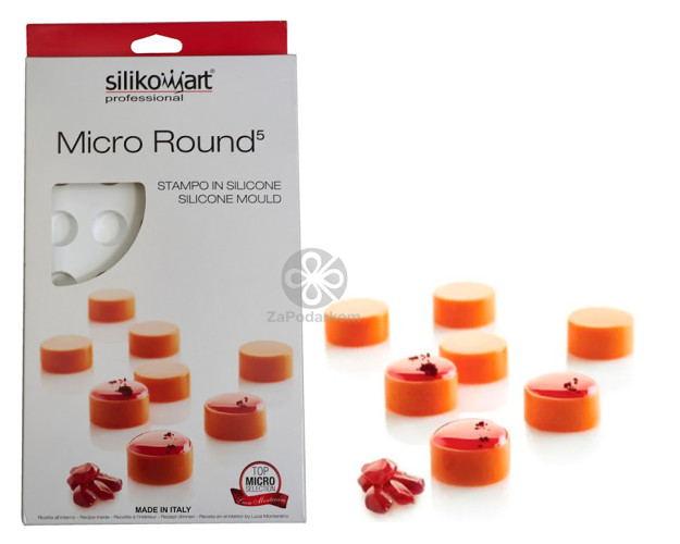 Silikomart MICRO ROUND силиконовая форма 35 ячеек 24х12 мм