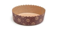 Бумажная форма круглая для пирога или тарта 100 х 30 мм (коричневый узор) Ecopack
