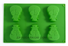 Силиконовая форма для выпечки Снеговички