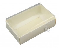 Коробка 9,5 х 6 х 3 см с прозрачной крышкой Белая