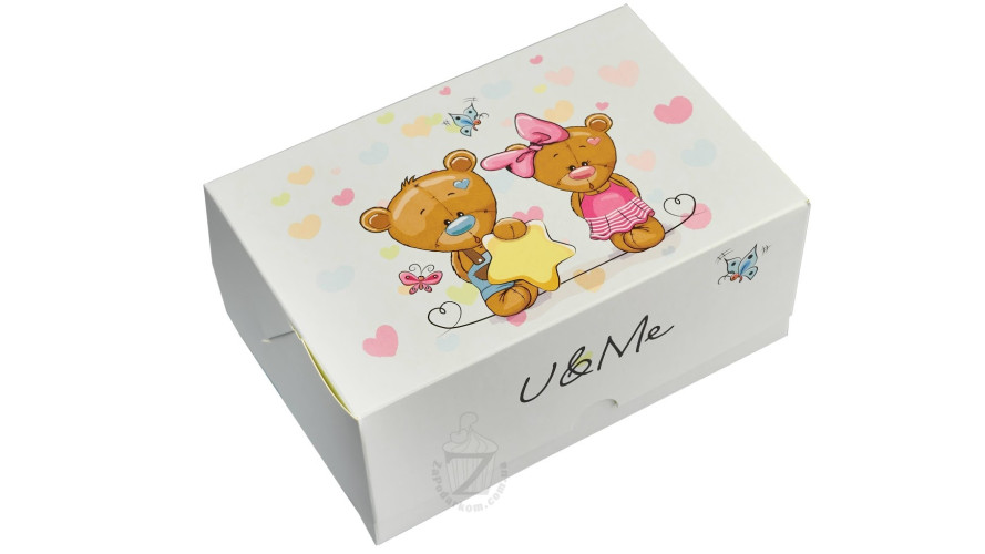 Коробка 18 х 12 х 8 см контейнер Медвежата