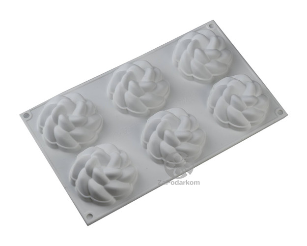 Silikomart FLEUR 90 силиконовая форма 6 ячеек 67х35 мм