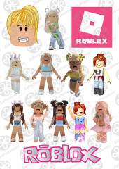 Вафельная картинка Roblox девочки