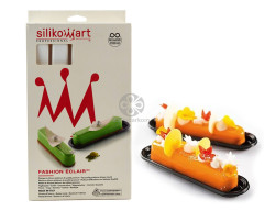 Silikomart FASHION ECLAIR 80 силиконовая форма 10 ячеек 13х2,5х2,5 см с каттером