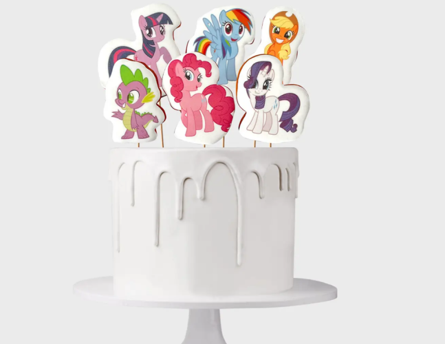 Пряники-топперы на торт My Little Pony (Милые пони), набор из 6 шт.