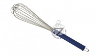 Martellato TFRU40 венчик металлический 40 см с синей нескользящей ручкой