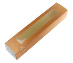 Коробка для Макаронс 30,5 х 6,2 х 5,2 см большая крафт