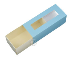Коробка для Макаронс 14,1 х 5,9 х 4,9 см Голубая