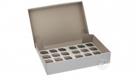 Коробка для 24 кексов белый гофрокартон 47 х 33 х 9 см