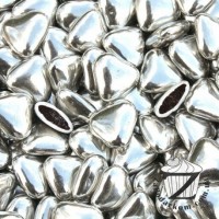 Сердечки шоколадные серебряные малые 15 мм