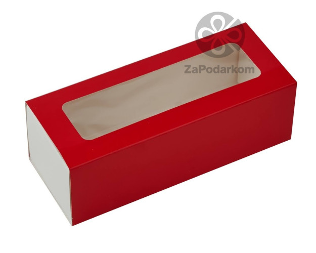 Коробка для Макаронс 14 х 5,5 х 4,5 см Красная