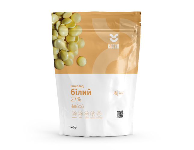 COOKIT 27% Белый шоколад, 1 кг