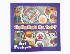 Пряники-топперы на торт Щенячий Патруль, набор из 9 шт.