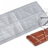 CW1769 Поликарбонатная форма для шоколада Плитка зиг-заг 124,5 х 55,5 х 6,5 мм