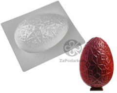 PCB пластиковая форма для шоколада Яйцо Писанка, 10 х 15 см