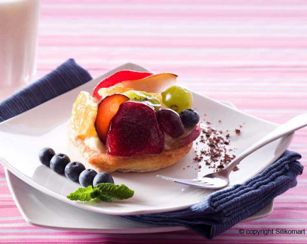 Silikomart SF047 FLAN (макси флан) 6 ячеек 80х18 мм