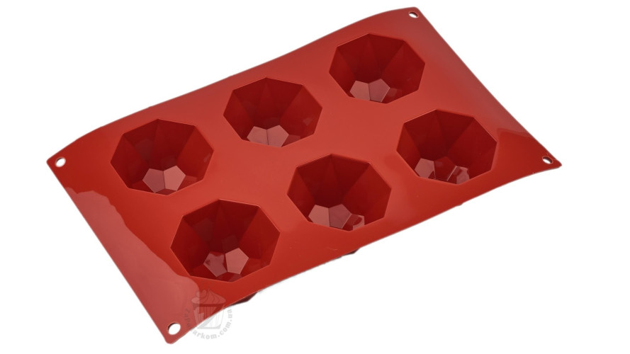 Silikomart SF049 Big Diamond (диамант), 6 ячеек 68х45 мм