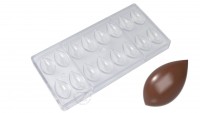 CW1673 Поликарбонатная форма для шоколада Канелле (Лотос) 45,5 х 25 х 12,5 мм