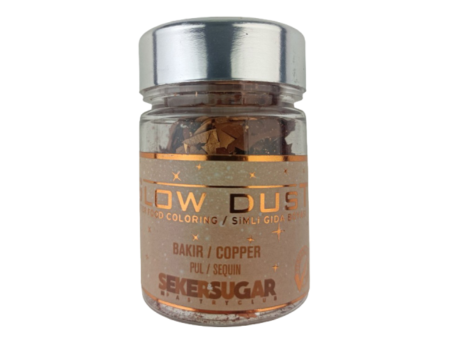 SekerSugar Блеск пищевой (глиттер-хлопья) Бронзовый, 7 гр