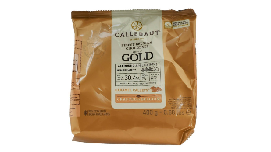 Callebaut Gold 30,4% натуральний шоколад карамельний, упаковка 400 г