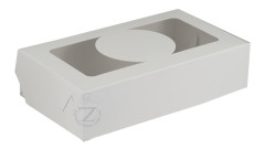 Коробка 20 х 11,5 х 5 см для зефира, эклеров, пирожных Белая