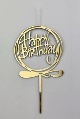 Свеча для торта - топпер Happy birthday 2