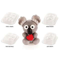 Silikomart KIT KOALA набор пластиковых форм для объемной шоколадной коалы 155х116х160 мм