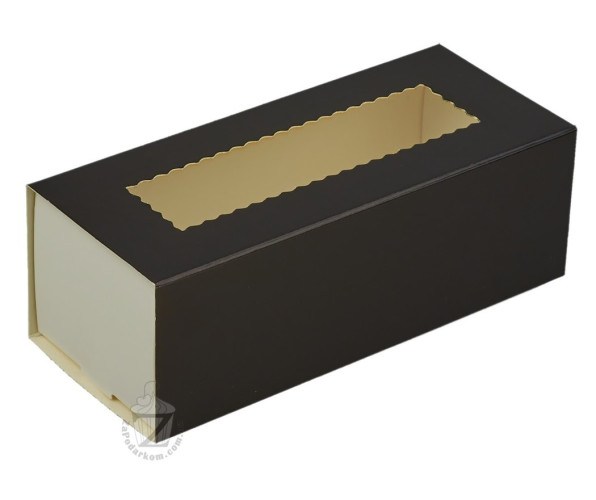 Коробка для Макаронс 14,1 х 5,9 х 4,9 см Черная