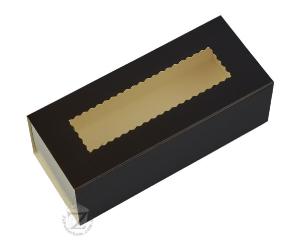 Коробка для Макаронс 14,1 х 5,9 х 4,9 см Черная