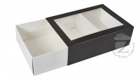 Коробка - пенал 11,5 х 15,5 х 5 см Черная с окном