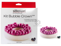 Silikomart KIT BUBBLE CROWN набор из 3 силиконовых форм для муссовых десертов 180х60 мм