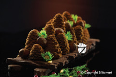 Silikomart FORESTA and ANANAS 110 Шишки (ананас) набор силиконовых форм 5 ячеек 60х73 мм