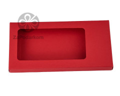 Коробка для плитки шоколада 16 х 8 х 1,7 см Красная