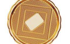Alcas Поднос пластиковый золотой Medoro 24 см