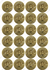 Вафельная картинка Биткоин