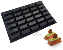 Silikomart SQ006 Financier Mini Cake силиконовая форма на 30 ячеек