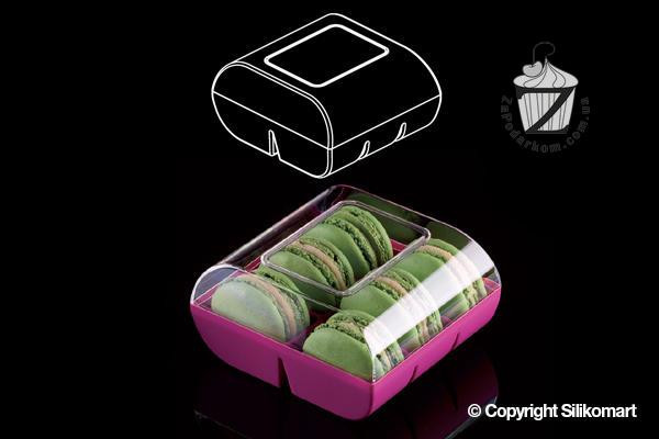 Silikomart Macado 6 PCS FLUO GREEN упаковка для 6 макаронс светло-зеленая