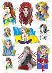 Вафельная картинка Красивые украинские девушки