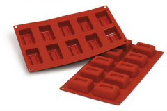Silikomart SF091 Medium Lingotto (средние слитки) 10 ячеек 58х37х25 мм