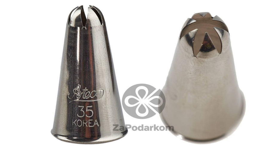 Ateco №35 насадка кондитерская Звезда закрытая 6 лучей 7,6 мм