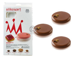 Silikomart Decor Round 50 силиконовая форма 6 ячеек 67х15 мм