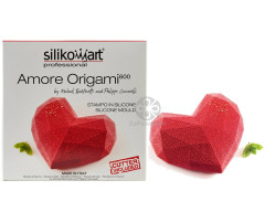 Silikomart AMORE ORIGAMI 600 Сердце граненое силиконовая форма 150х135х55 мм с каттером