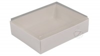 Коробка 12 х 9,5 х 3,5 см с прозрачной крышкой Белая