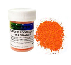Краситель сухой жирорастворимый оранжевый Chefmaster 4304 Orange, баночка 3 г