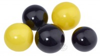 Желейные шарики микс Черные и Желтые 4-6 см, 5 шт в упаковке
