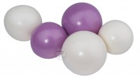 Желейные шарики микс Белые и Сиреневые 4-6 см, 5 шт в упаковке