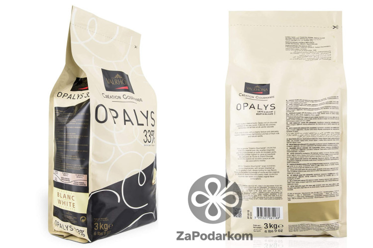 Valrhona Opalys 33% белый шоколад с пониженным содержанием сахара