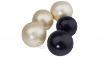Желейные шарики Черные и Белые перламутр 4-6 см, 5 шт. в упаковке