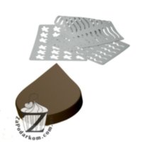 Martellato CHASIL1 шаблон для шоколадного декора Капля 35 х 25 мм