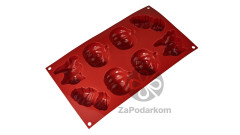 Silikomart SF116 Halloween (хеллоуин) силиконовая форма 8 ячеек 70х64х32 мм
